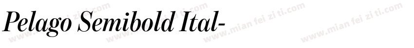 Pelago Semibold Ital字体转换